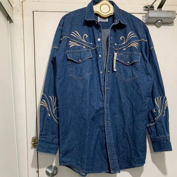 Mid-West Garment Other - NEW VINTAGE MADE IN CANADA MID-WEST GARMENT CO.WESTERN DENIM SHIRTS SIZE L
